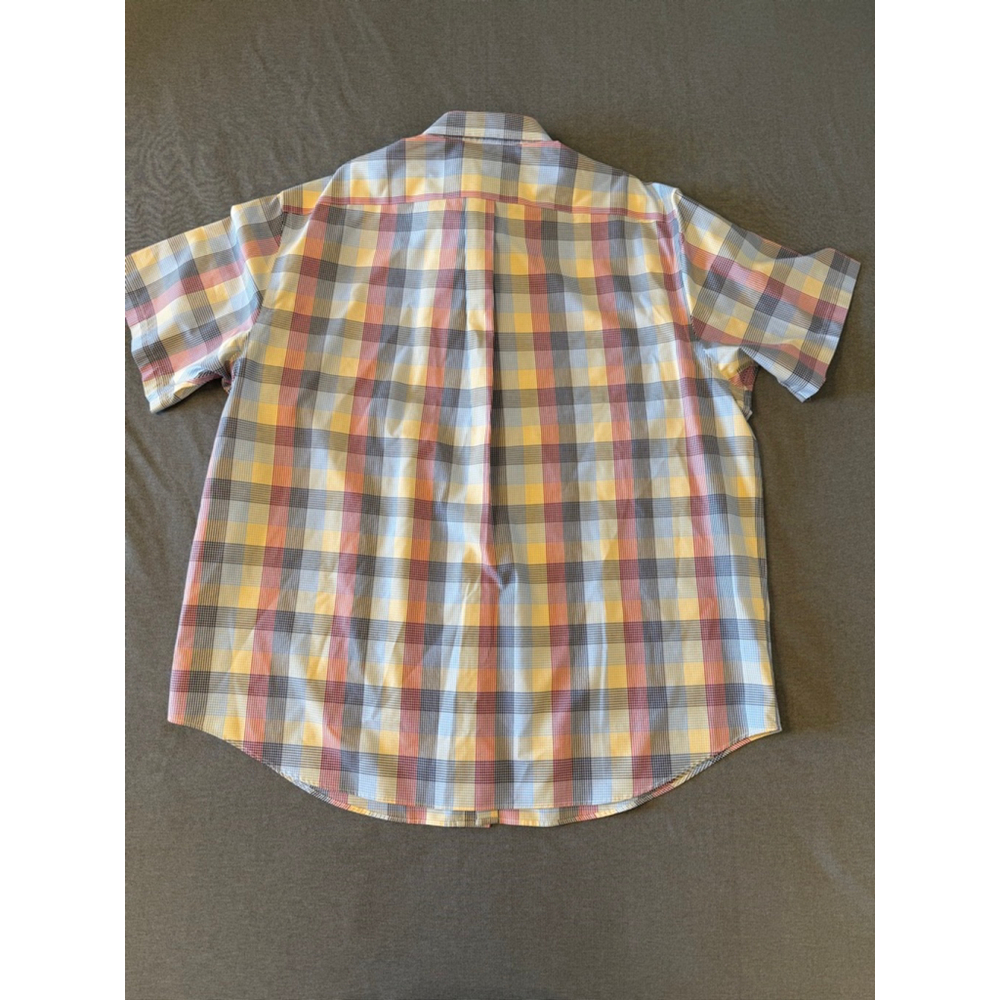 Roundtree & Yorke Gold Label non-iron woven cotton men's Plaid shirt SZ XXL NWTs - Picture 3 of 6
